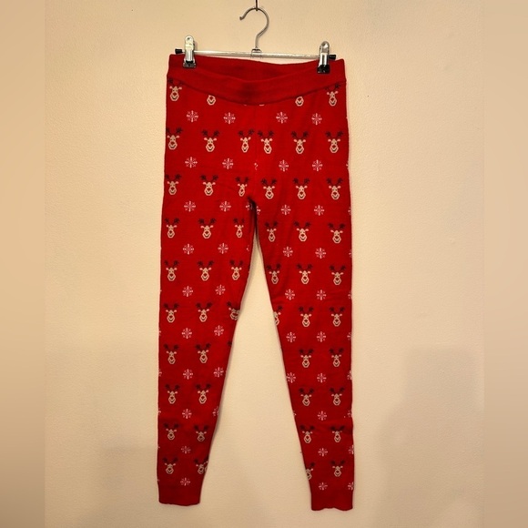 Christmas Reindeer Thick Sweater Leggings Size S - Picture 1 of 6